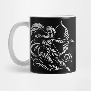 Shadow Warrior Graphic Tee | Female Mystical Archer Mug